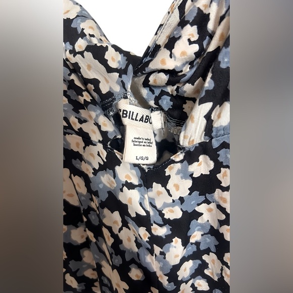 Billabong Twist N Shout Boho Floral Fun Wide Leg Beach Jumper Pockets NWOT Sz L - Picture 10 of 12